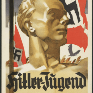 Affiche de propagande nazie pour les jeunesses hitlériennes, rédigée en Fraktur.